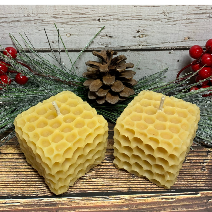 Honeycomb Shaped Beeswax Votives