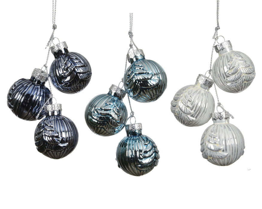 Orn Ball Bunch Navy/Blue/Silver