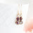 Vintage Glass Earrings -Three Jewel - Violet Purple