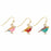 Morning Bird Colorful Gold Sparrow Earrings