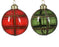 Orn Ball Red/Green with Dark & Glitter Plaid