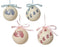 Orn Ball Baby Footprints Blue/Pink