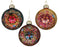 Orn Ball Black/Red/Gold with Jewels & Sparkles