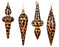 Orn Finials Amber with Brown Spots