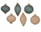 Orn Onion/Finial/Ball Blue/Tan with Amber