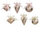 Orn Ball/Onion/Drop Pink/Gold Swirl