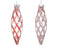 Orn Drop Clear with Red & White