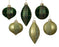 Orn Ball/Onion/Drop Dk. Green/Olive with Gold Stripe