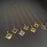 Dried Flower Rhombus Charm 18K Gold Plated Necklace