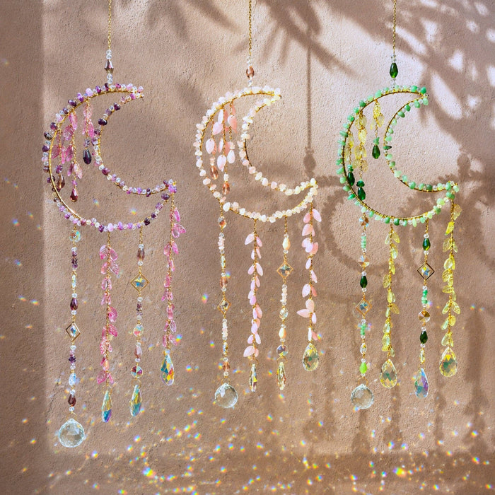 Whimsy Crystal Suncatcher: Amethyst, Aventurine, Rose Quartz