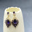 Sparkling Purple Glass Rhinestone Vintage Dangle Earrings