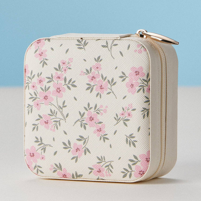 Faux Leather Novelty Print Travel Jewelry Box