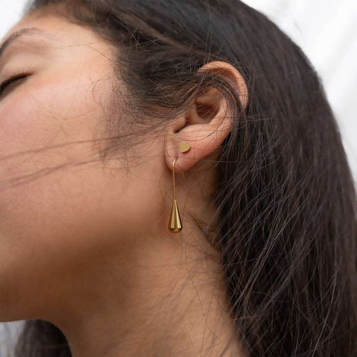 18K Gold PVD Stainless Steel Drop Earrings