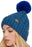 Variegated Cable Knitted Fuzzy Fleece Lined Beanie