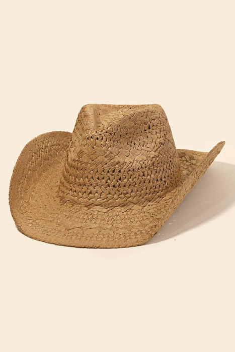 Straw Braided Western Cowboy Hat