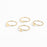 18k Gold PVD Coated Stainless Steel Symbol Stacking Rings