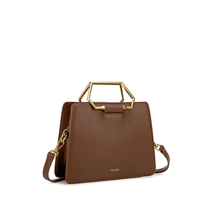 Geo - Recycled Vegan Mini Tote - Espresso