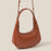 Faux Leather Round Multi Panel Hand Bag
