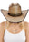 Eyeleted Vintage Burnt Cutter Palm Straw Cowboy Hat