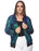 Plus Size Sequin Bomber Jacket