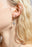 18K Gold PVD Huggie with Compass Charm Earrings