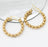 14K Gold Filled PLUS Circle Ball Hoop Earrings