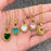 Sparkling Heart Zircon Charm 18K Gold Plated SS Necklace-FGS