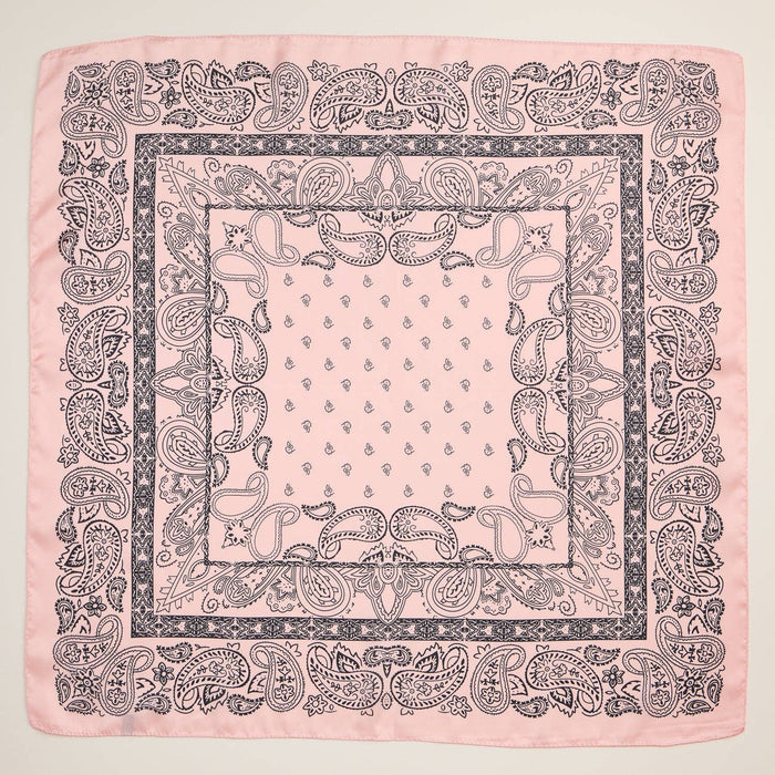 Silk Texture Paisley Bandana Square Scarf for Men & Women