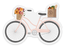 Clear Pink Bicycle Sticker, 3 in. x 2.1 in.