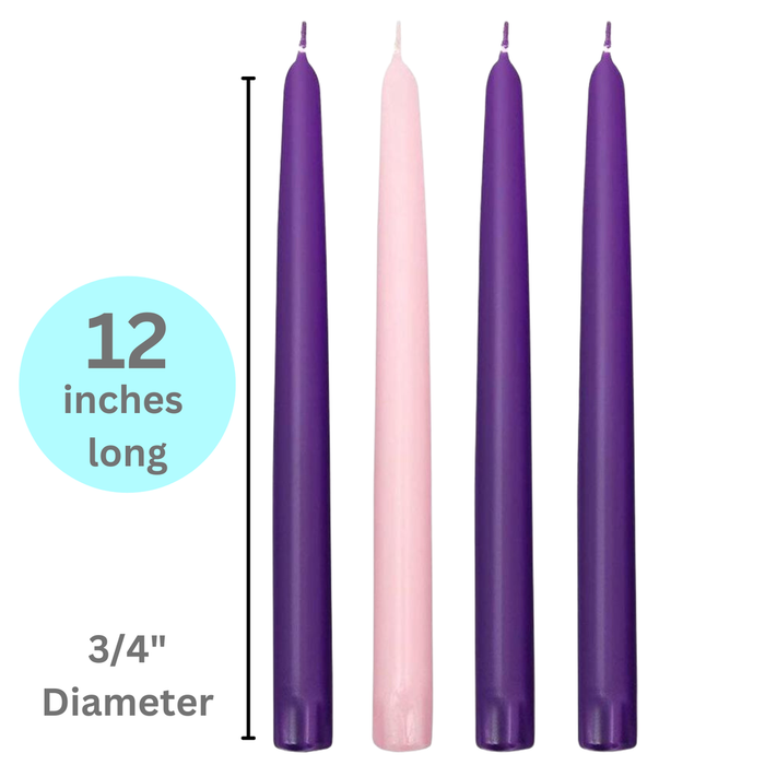 Box of Traditional Advent Taper Candles