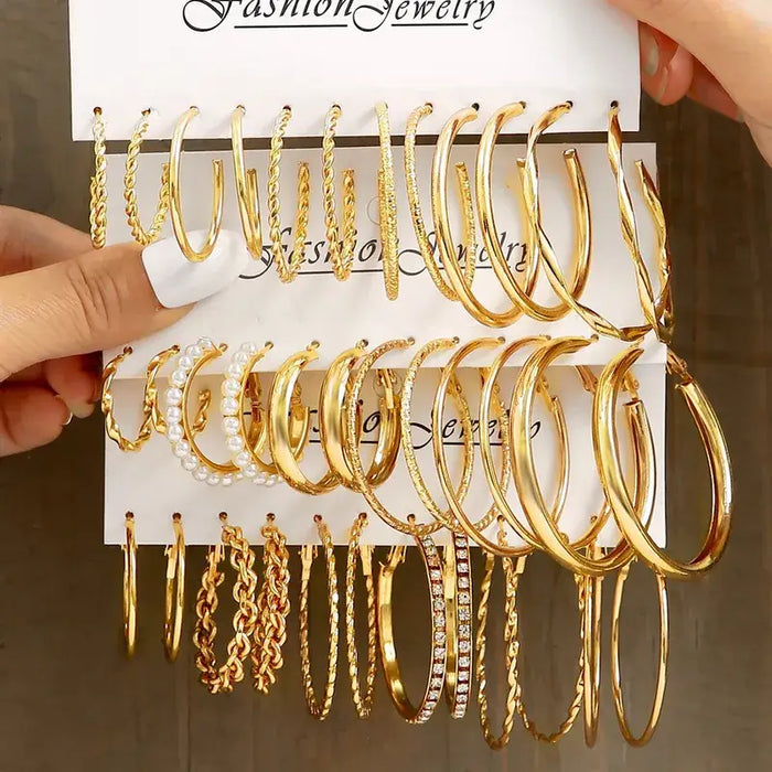 Assorted Style Hoop Earrings