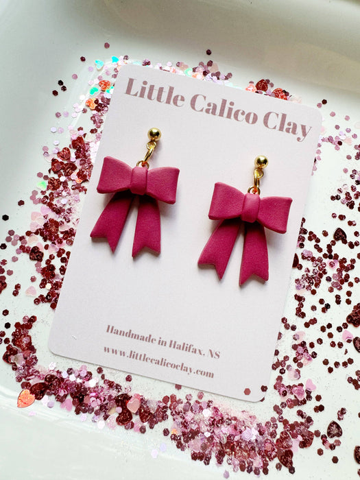 Bow Dangles | Polymer Clay Earrings