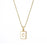 Mio Queena - Square Initial 18K Gold-plated Stainless Steel Necklace: Golden E (including chain)