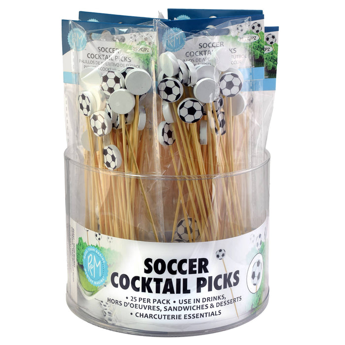 Soccer Cocktail Picks Pk of 25 Bucket /12