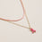 Layered Pink Ribbon Necklace