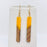 Resin Wooden Stick Rectangular Pendant Earrings