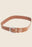 Floral Embroidered Pattern Vegan Leather Belt