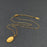 Rose 18K Gold Plated Stainless Steel Oval Charm Necklace-FGS
