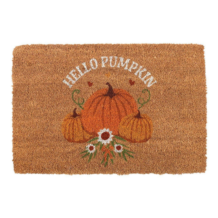 Natural Autumn Hello Pumpkin Doormat