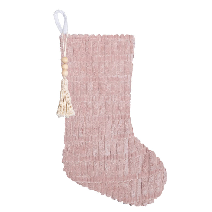 New Textured Festive Christmas Stocking