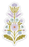 Clear Lavender Damask Sticker 1.9x3.3in