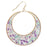 Purple Mint Posy Dried Flower Circle Earrings