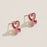 Pink Ribbon Epoxy Stud Earrings