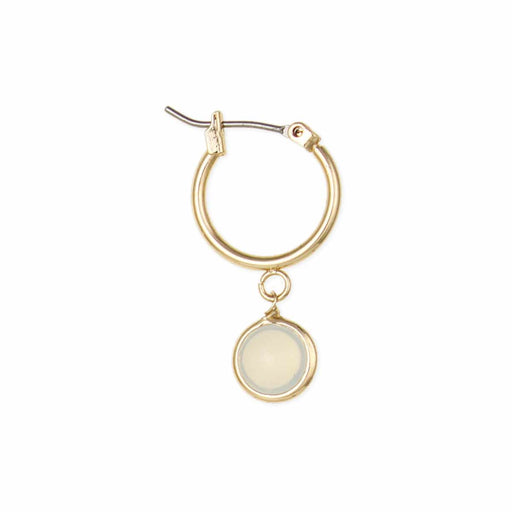 Modern Simplicity Opal Gold Hoop Earrings