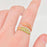 Enamel Leaf Shape 18K Gold Plated Stainless Steel Ring