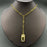18K Gold Plated S.Steel Sugar Cube Pendant Necklace - FGS