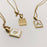 Mio Queena - Square Initial 18K Gold-plated Stainless Steel Necklace: Golden T (including chain)