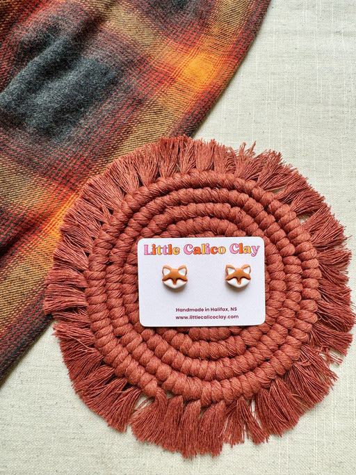 Fox Studs | Polymer Clay Earrings 