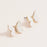 Mother of Pearl Butterfly Stud Earrings with Crystal Accents