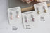 Glass Leaf Post Earrings - Pearl Drop